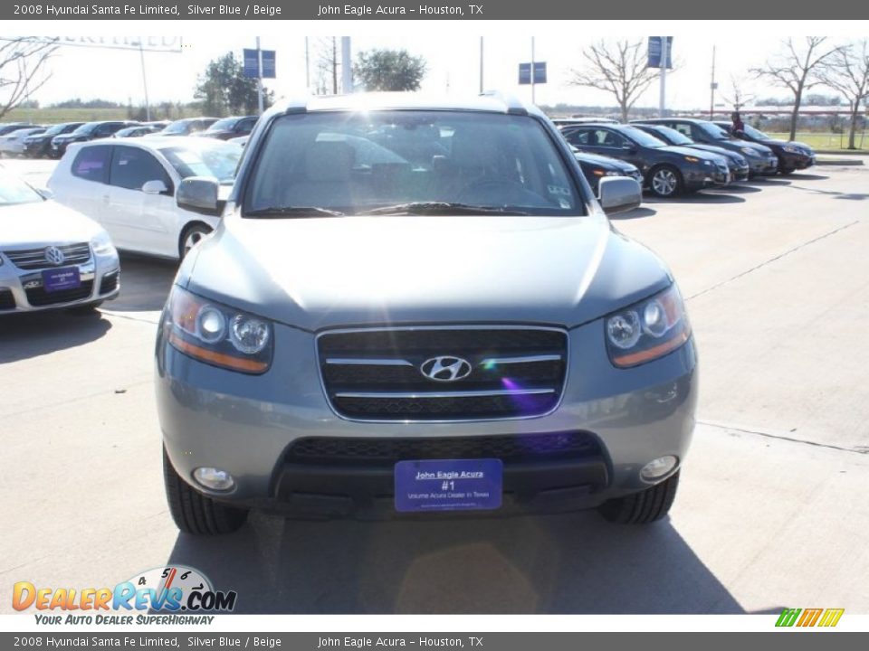 2008 Hyundai Santa Fe Limited Silver Blue / Beige Photo #2