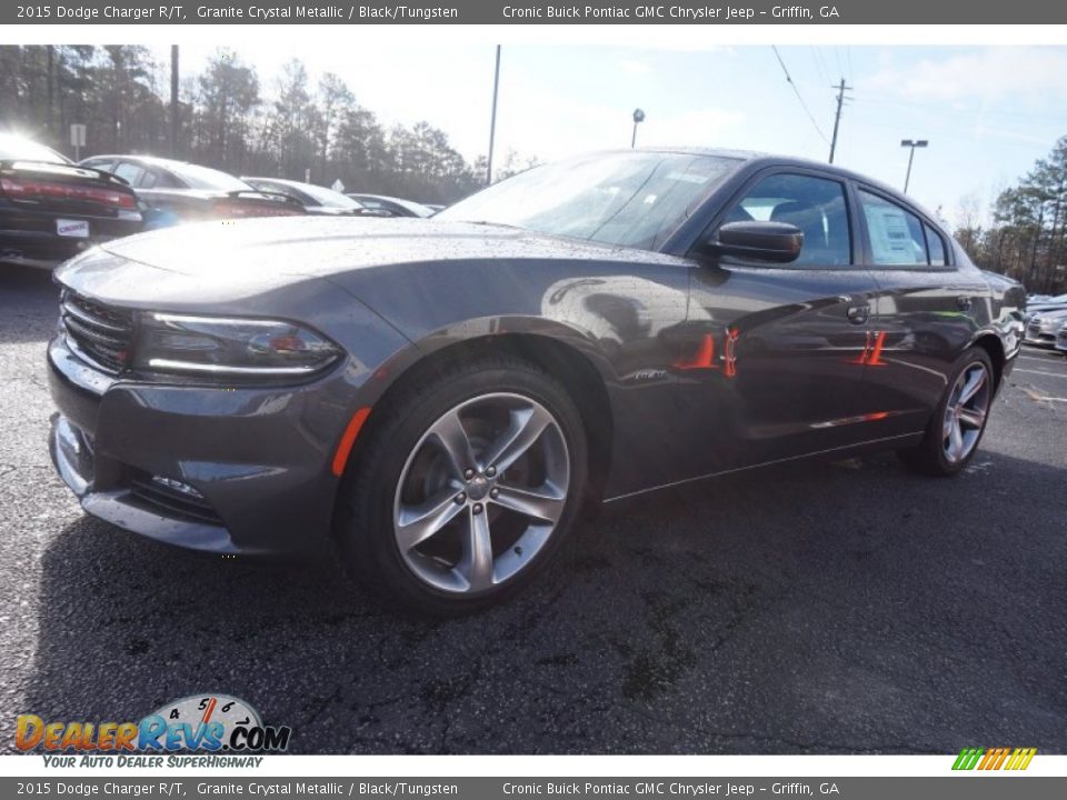 2015 Dodge Charger R/T Granite Crystal Metallic / Black/Tungsten Photo #3