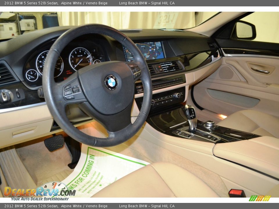 Veneto Beige Interior - 2012 BMW 5 Series 528i Sedan Photo #12
