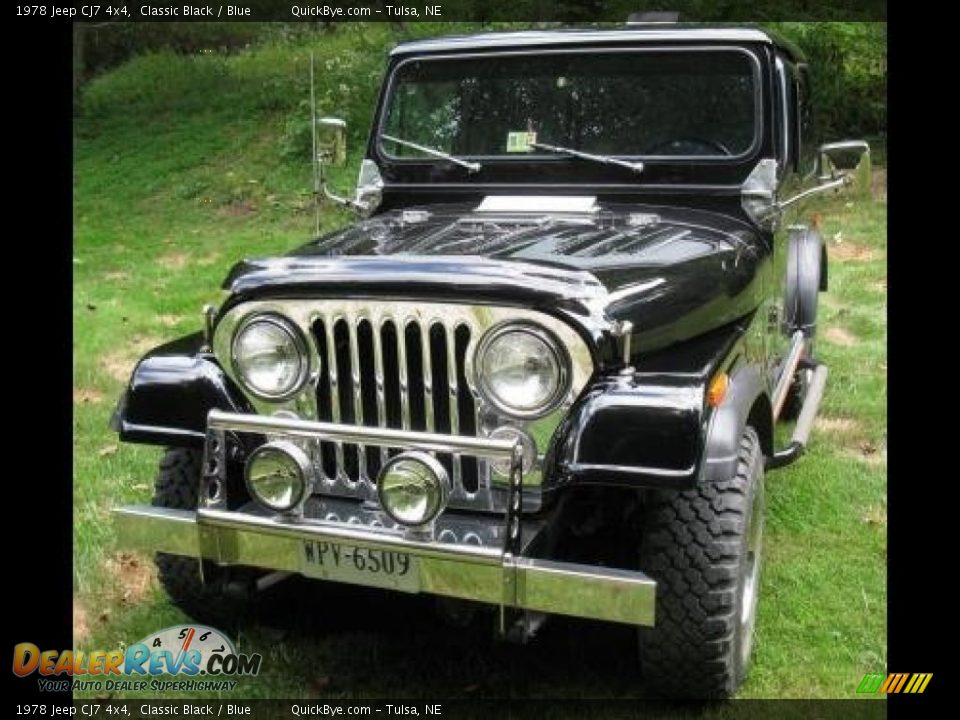 1978 Jeep CJ7 4x4 Classic Black / Blue Photo #5