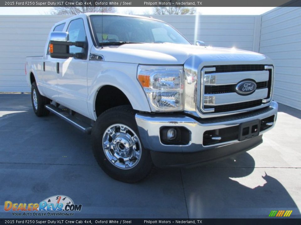 2015 Ford F250 Super Duty XLT Crew Cab 4x4 Oxford White / Steel Photo #1