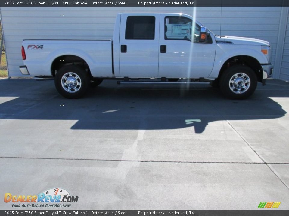 2015 Ford F250 Super Duty XLT Crew Cab 4x4 Oxford White / Steel Photo #3