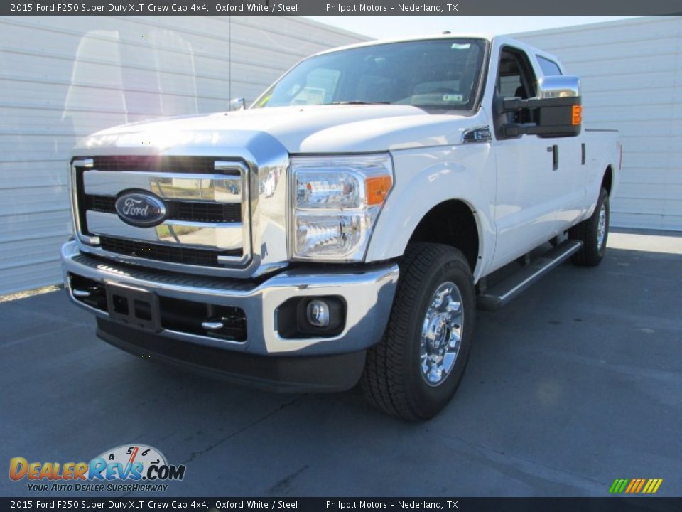 2015 Ford F250 Super Duty XLT Crew Cab 4x4 Oxford White / Steel Photo #7