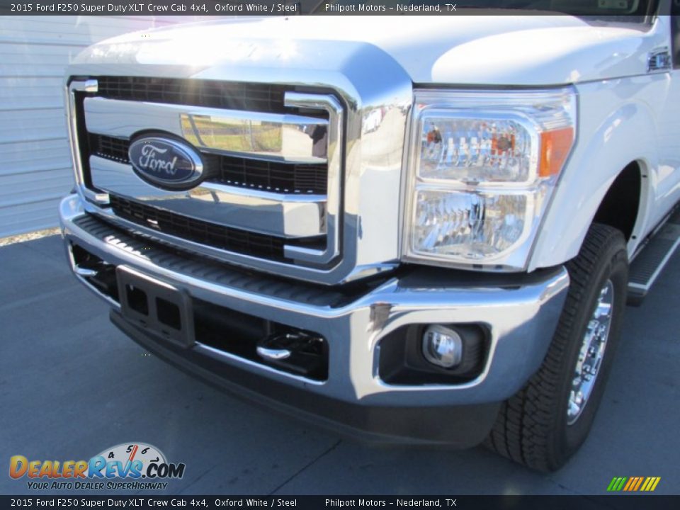 2015 Ford F250 Super Duty XLT Crew Cab 4x4 Oxford White / Steel Photo #10