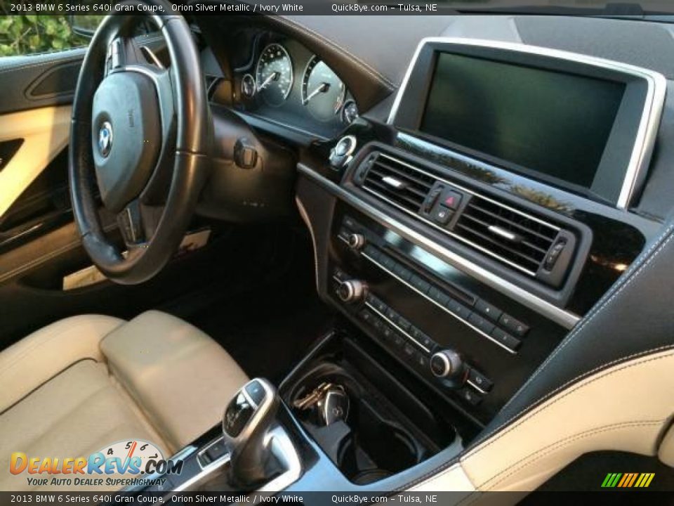 2013 BMW 6 Series 640i Gran Coupe Orion Silver Metallic / Ivory White Photo #4