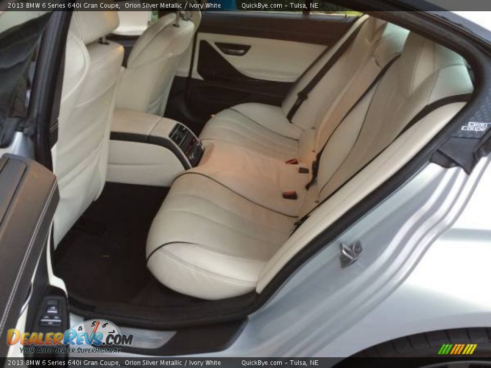 2013 BMW 6 Series 640i Gran Coupe Orion Silver Metallic / Ivory White Photo #8