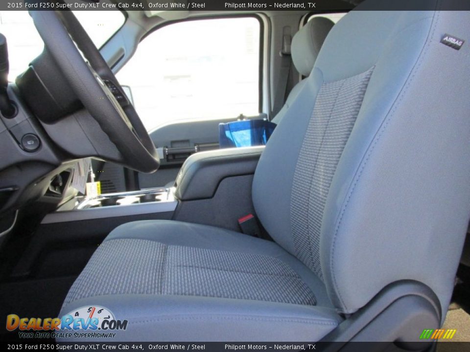 2015 Ford F250 Super Duty XLT Crew Cab 4x4 Oxford White / Steel Photo #25