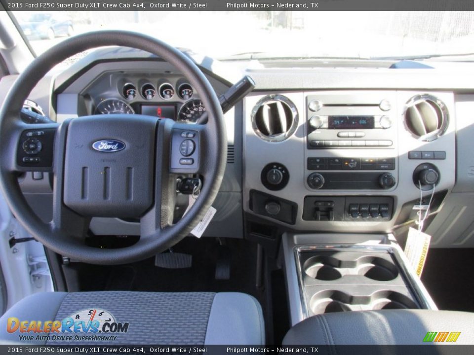 2015 Ford F250 Super Duty XLT Crew Cab 4x4 Oxford White / Steel Photo #27