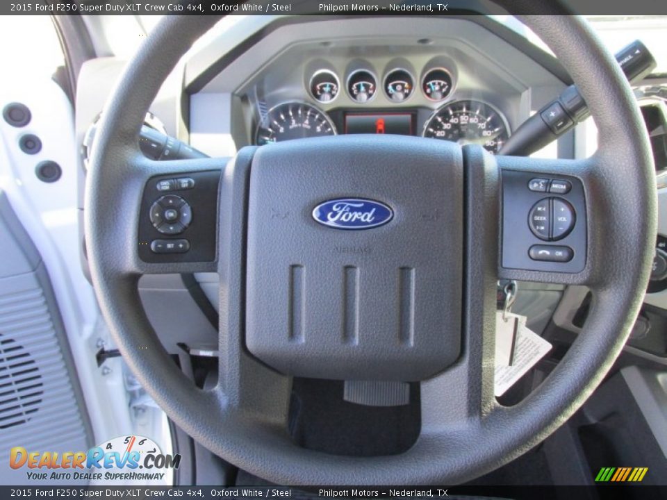 2015 Ford F250 Super Duty XLT Crew Cab 4x4 Oxford White / Steel Photo #34
