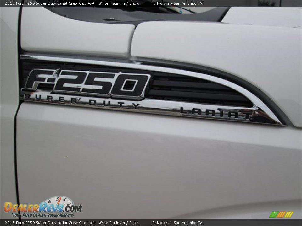 2015 Ford F250 Super Duty Lariat Crew Cab 4x4 White Platinum / Black Photo #5