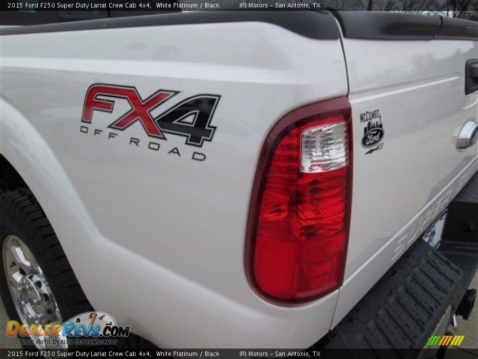 2015 Ford F250 Super Duty Lariat Crew Cab 4x4 White Platinum / Black Photo #14