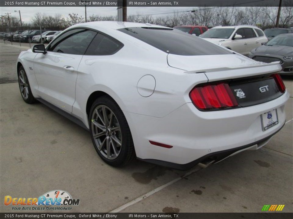 2015 Ford Mustang GT Premium Coupe Oxford White / Ebony Photo #8