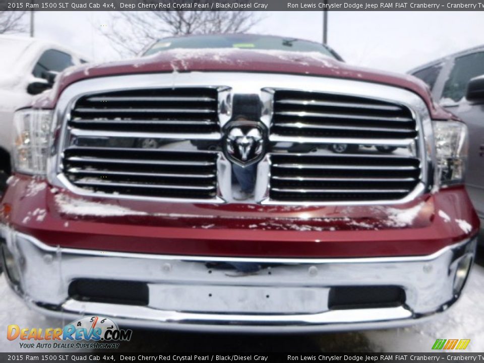 2015 Ram 1500 SLT Quad Cab 4x4 Deep Cherry Red Crystal Pearl / Black/Diesel Gray Photo #2