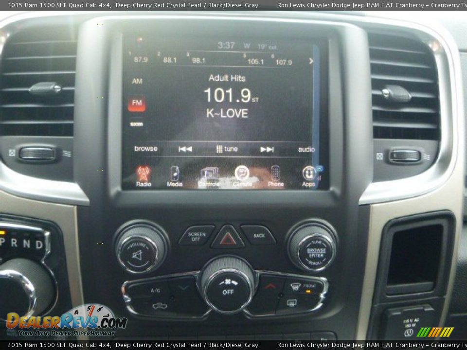 2015 Ram 1500 SLT Quad Cab 4x4 Deep Cherry Red Crystal Pearl / Black/Diesel Gray Photo #9