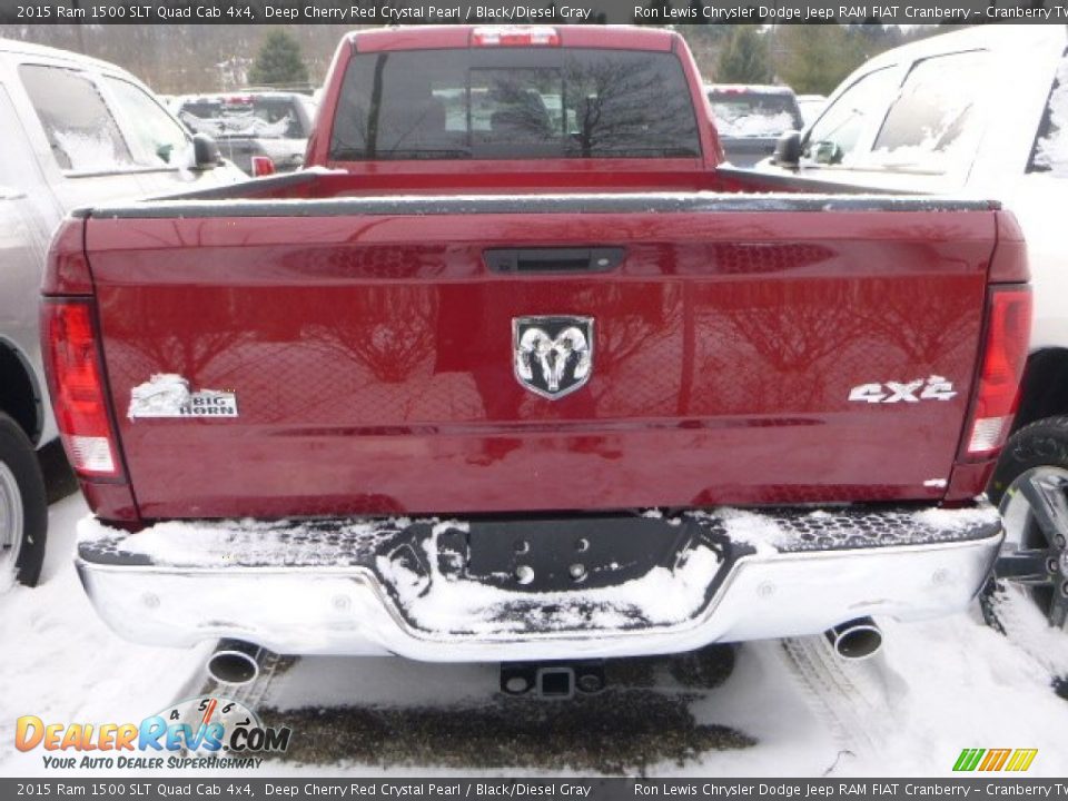 2015 Ram 1500 SLT Quad Cab 4x4 Deep Cherry Red Crystal Pearl / Black/Diesel Gray Photo #12