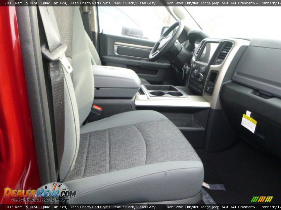 2015 Ram 1500 SLT Quad Cab 4x4 Deep Cherry Red Crystal Pearl / Black/Diesel Gray Photo #13