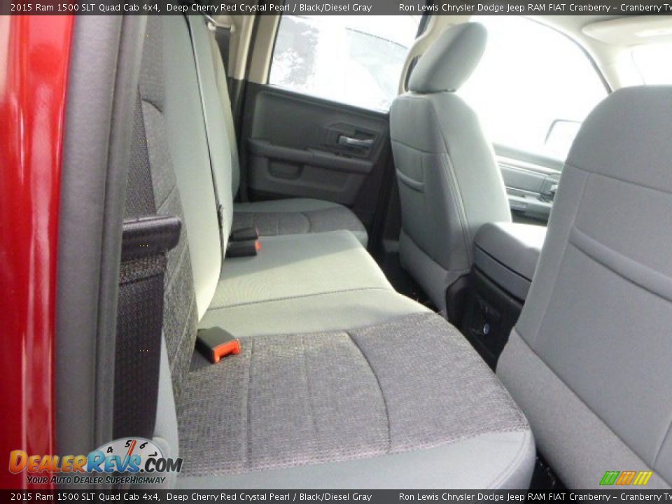 2015 Ram 1500 SLT Quad Cab 4x4 Deep Cherry Red Crystal Pearl / Black/Diesel Gray Photo #15