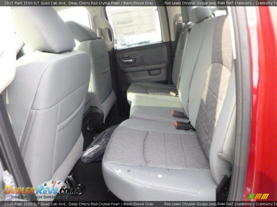 2015 Ram 1500 SLT Quad Cab 4x4 Deep Cherry Red Crystal Pearl / Black/Diesel Gray Photo #16