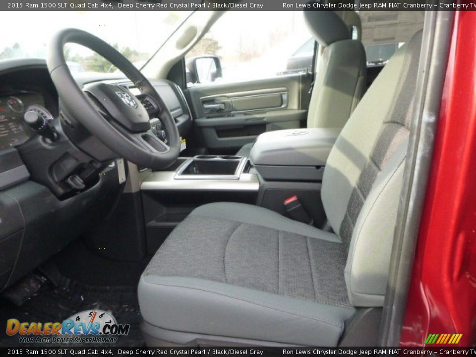 2015 Ram 1500 SLT Quad Cab 4x4 Deep Cherry Red Crystal Pearl / Black/Diesel Gray Photo #19
