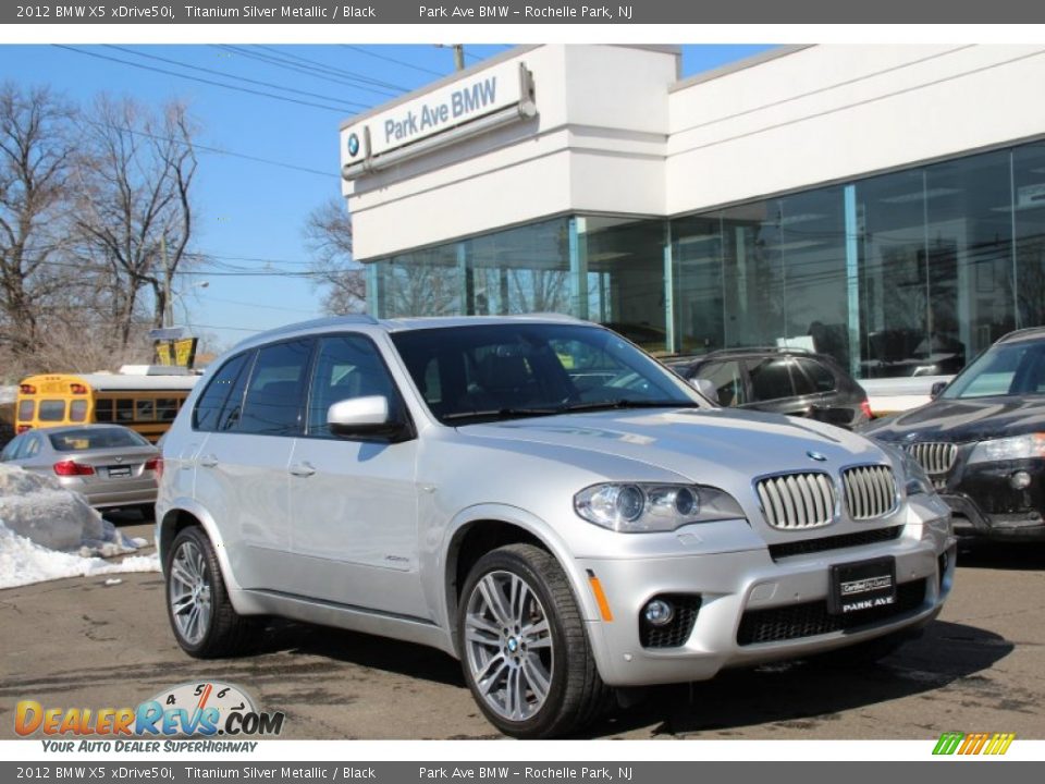 2012 BMW X5 xDrive50i Titanium Silver Metallic / Black Photo #1