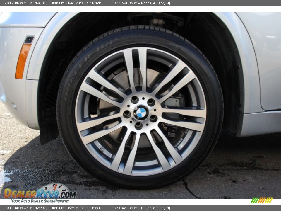 2012 BMW X5 xDrive50i Titanium Silver Metallic / Black Photo #32