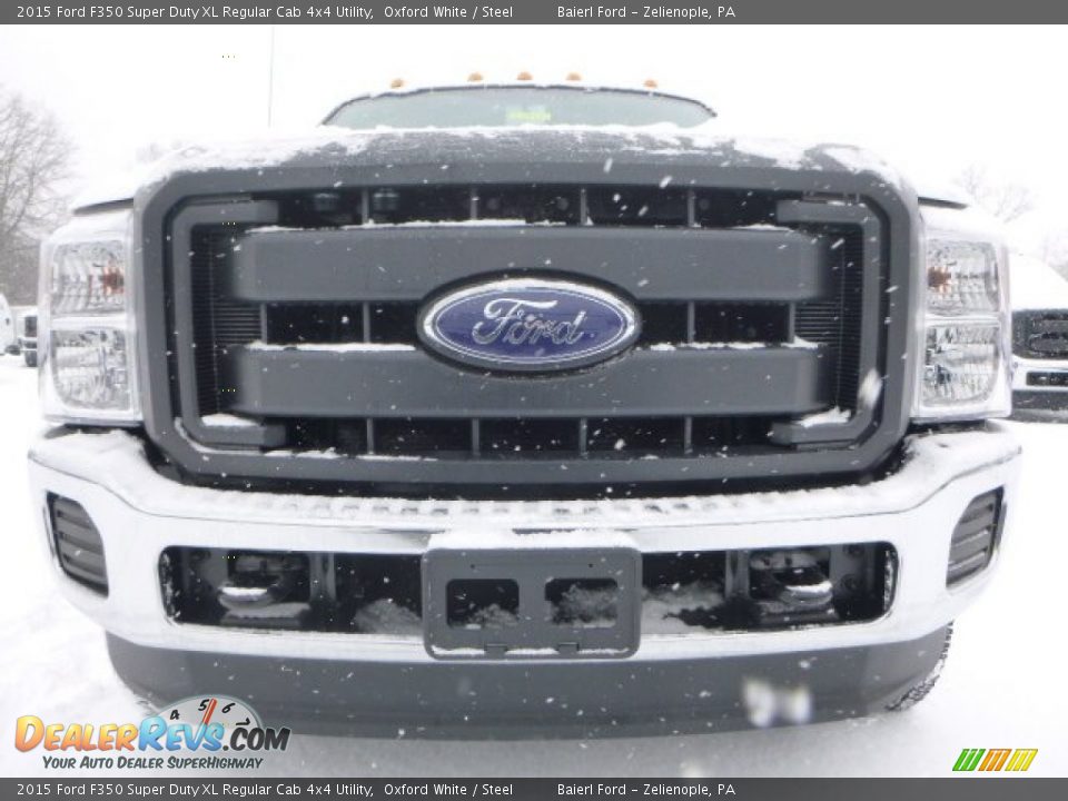 2015 Ford F350 Super Duty XL Regular Cab 4x4 Utility Oxford White / Steel Photo #4