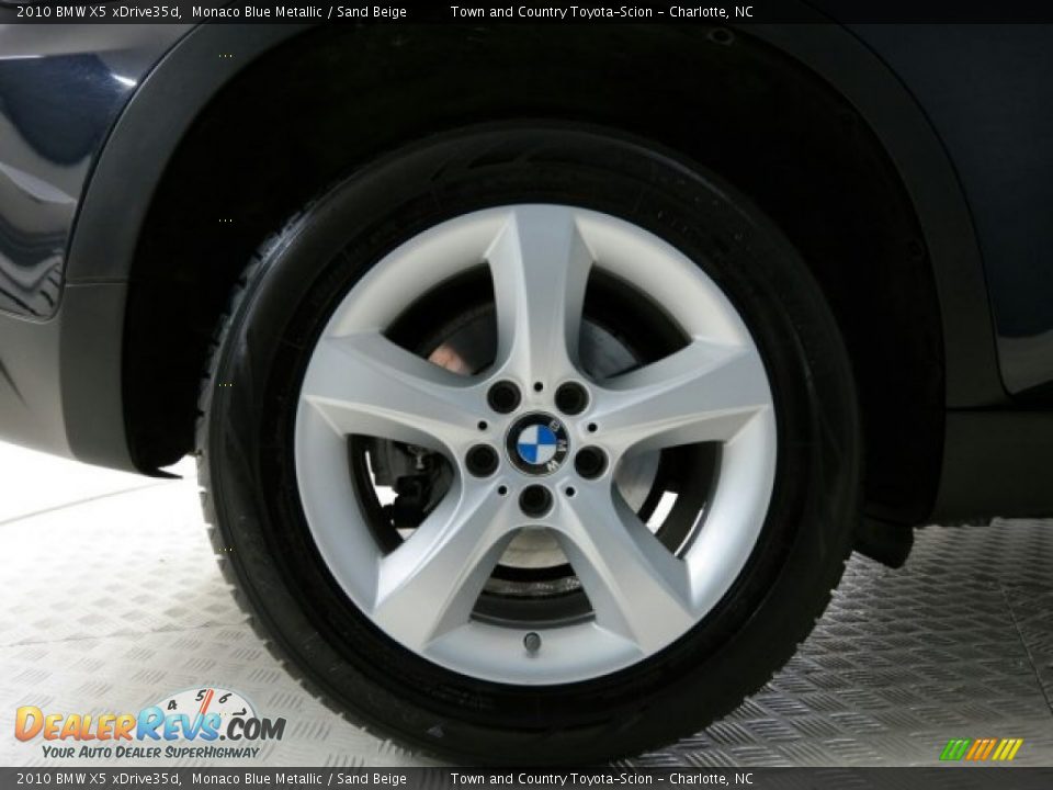 2010 BMW X5 xDrive35d Monaco Blue Metallic / Sand Beige Photo #11