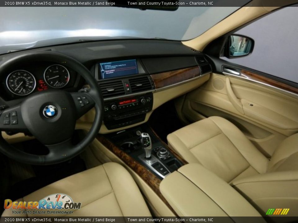 2010 BMW X5 xDrive35d Monaco Blue Metallic / Sand Beige Photo #21