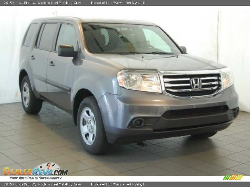2015 Honda Pilot LX Modern Steel Metallic / Gray Photo #2