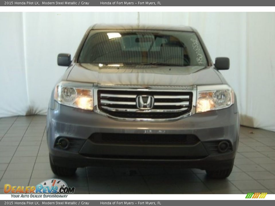 2015 Honda Pilot LX Modern Steel Metallic / Gray Photo #3