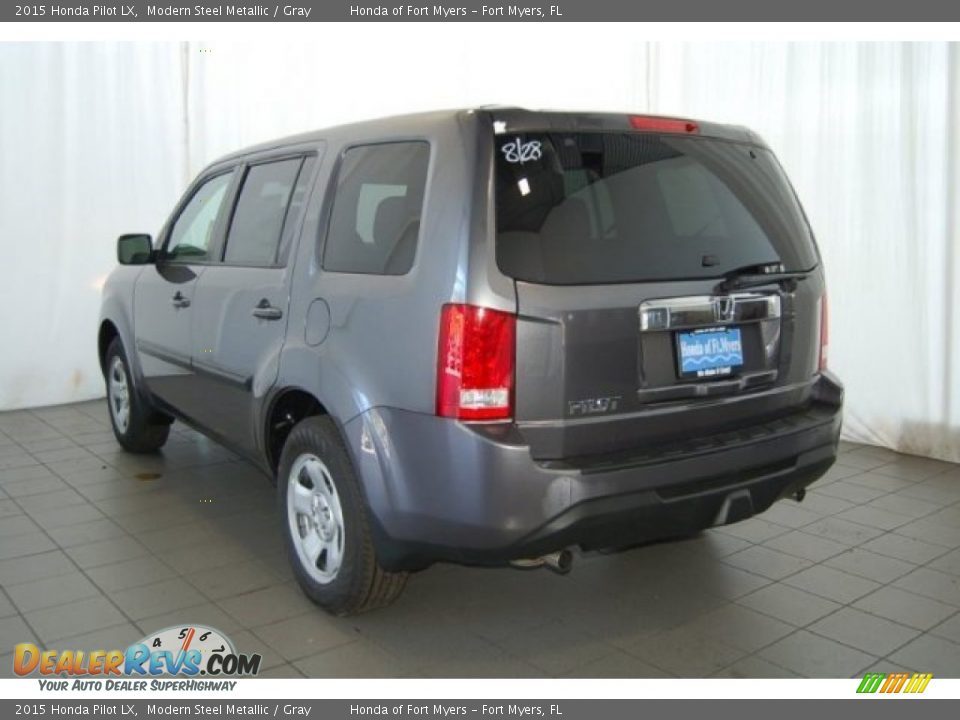 2015 Honda Pilot LX Modern Steel Metallic / Gray Photo #6