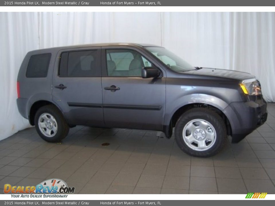 2015 Honda Pilot LX Modern Steel Metallic / Gray Photo #8
