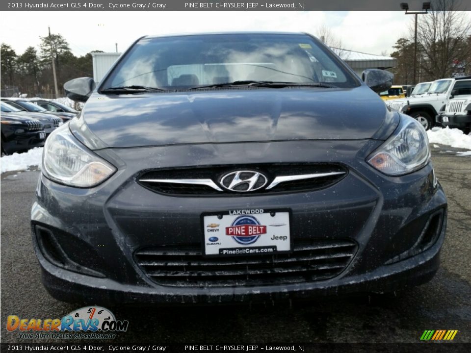 2013 Hyundai Accent GLS 4 Door Cyclone Gray / Gray Photo #2