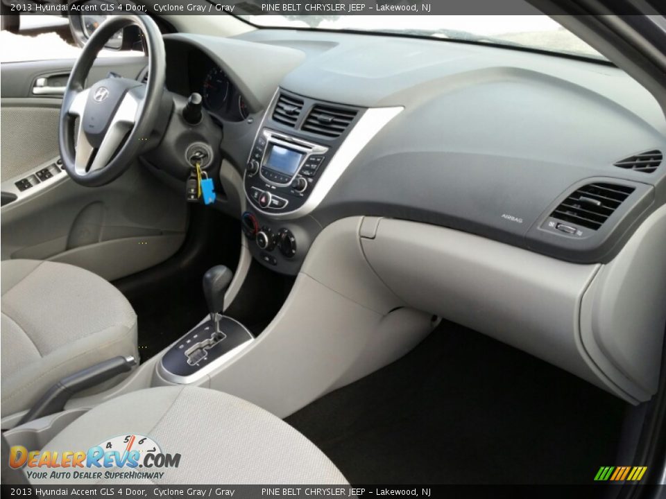 2013 Hyundai Accent GLS 4 Door Cyclone Gray / Gray Photo #6