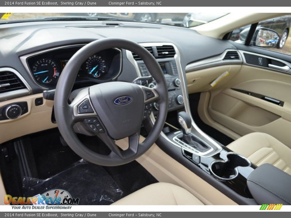 2014 Ford Fusion SE EcoBoost Sterling Gray / Dune Photo #6