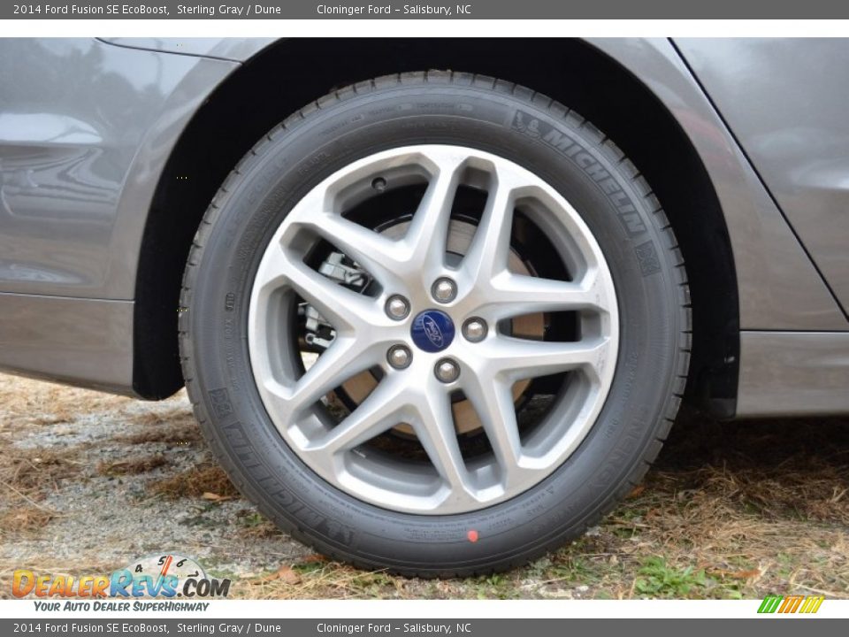 2014 Ford Fusion SE EcoBoost Sterling Gray / Dune Photo #11