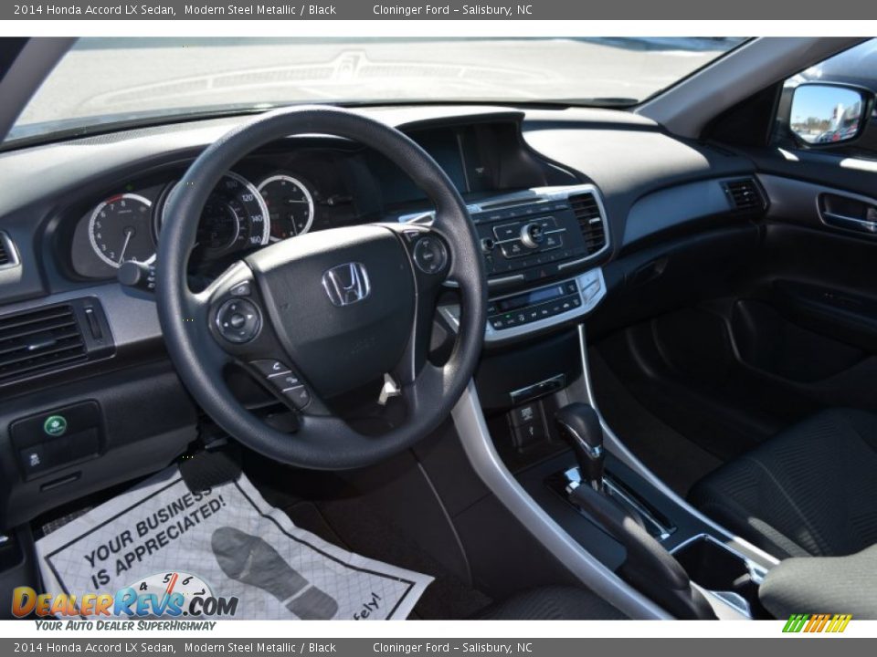 2014 Honda Accord LX Sedan Modern Steel Metallic / Black Photo #10