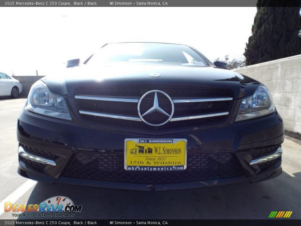 2015 Mercedes-Benz C 250 Coupe Black / Black Photo #2