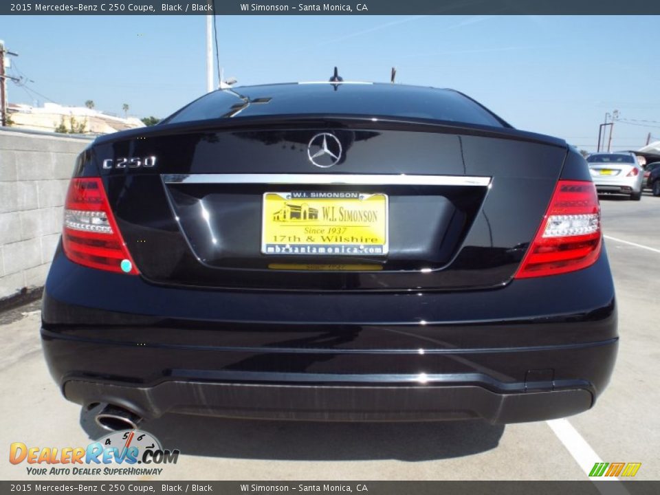 2015 Mercedes-Benz C 250 Coupe Black / Black Photo #5
