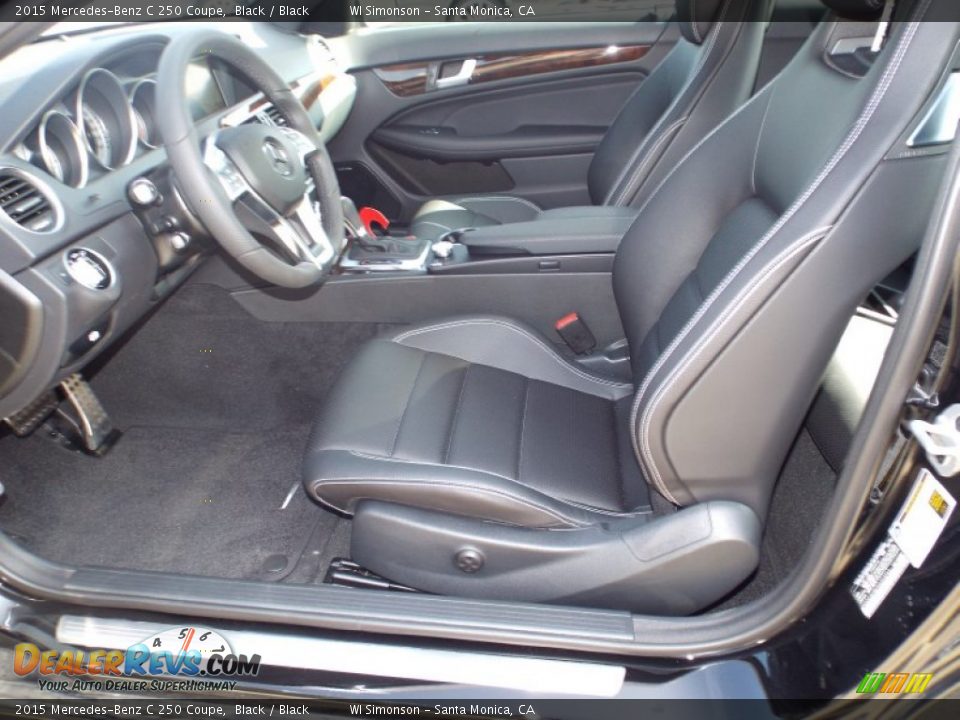 2015 Mercedes-Benz C 250 Coupe Black / Black Photo #7