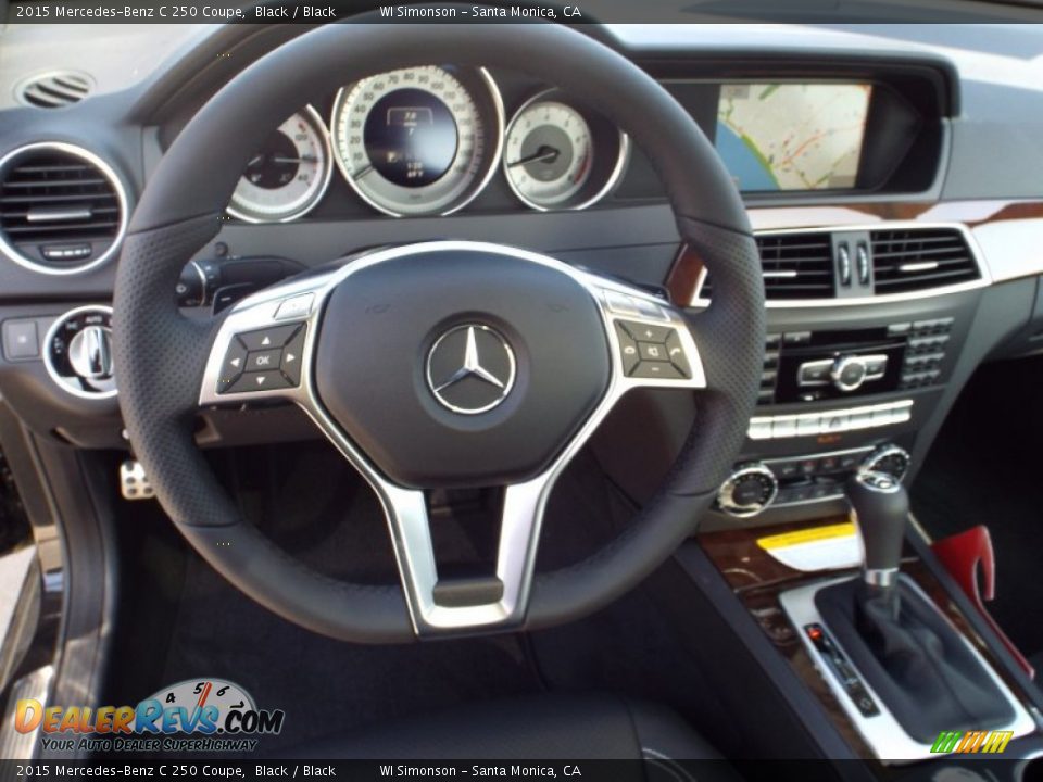 2015 Mercedes-Benz C 250 Coupe Black / Black Photo #9