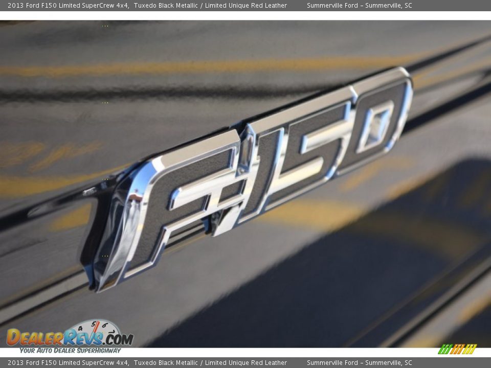 2013 Ford F150 Limited SuperCrew 4x4 Tuxedo Black Metallic / Limited Unique Red Leather Photo #23