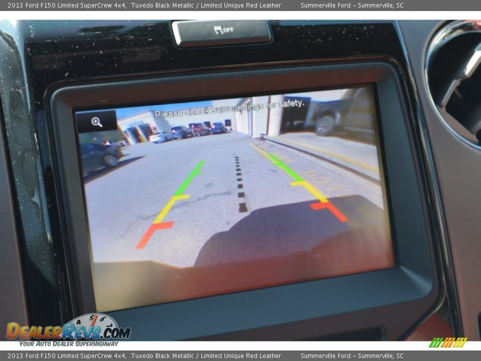 2013 Ford F150 Limited SuperCrew 4x4 Tuxedo Black Metallic / Limited Unique Red Leather Photo #26