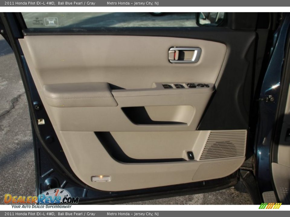 2011 Honda Pilot EX-L 4WD Bali Blue Pearl / Gray Photo #9