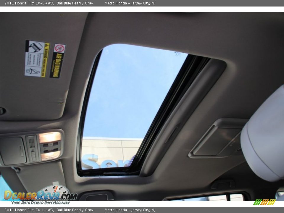 2011 Honda Pilot EX-L 4WD Bali Blue Pearl / Gray Photo #13