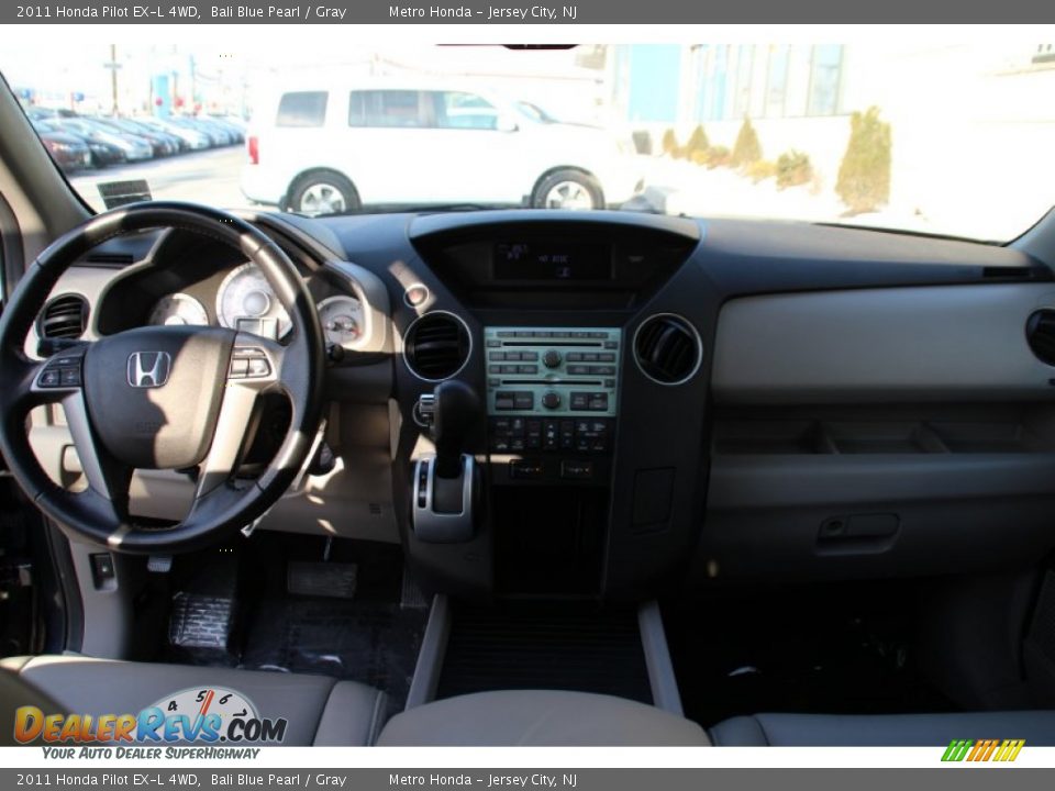 2011 Honda Pilot EX-L 4WD Bali Blue Pearl / Gray Photo #14