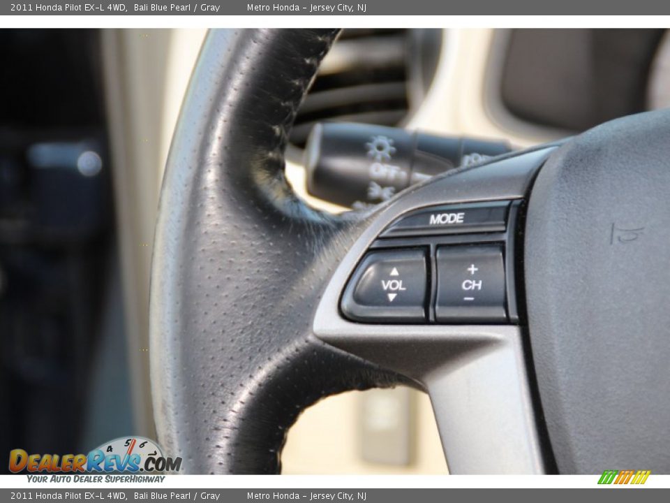 2011 Honda Pilot EX-L 4WD Bali Blue Pearl / Gray Photo #17