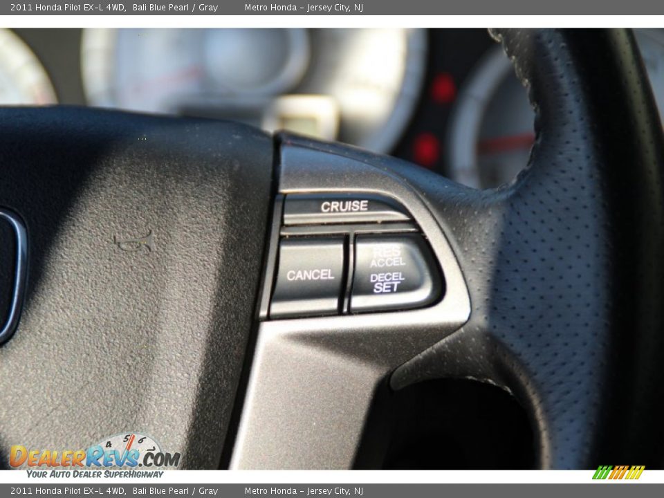2011 Honda Pilot EX-L 4WD Bali Blue Pearl / Gray Photo #18