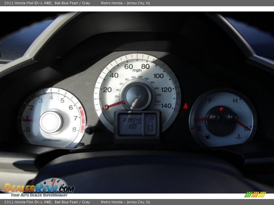 2011 Honda Pilot EX-L 4WD Bali Blue Pearl / Gray Photo #19