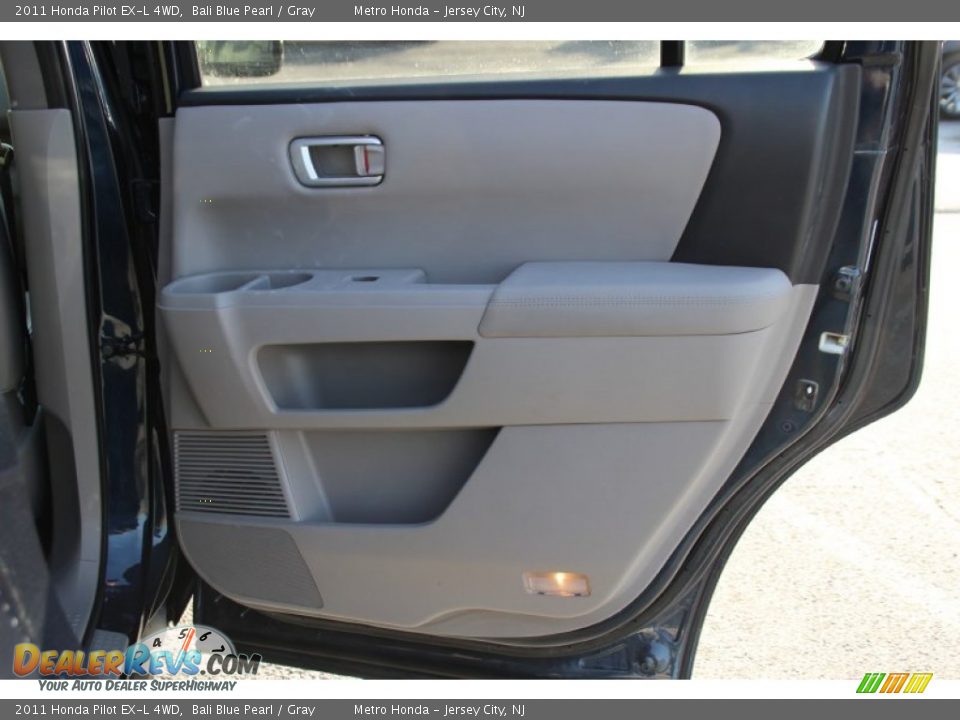 2011 Honda Pilot EX-L 4WD Bali Blue Pearl / Gray Photo #23
